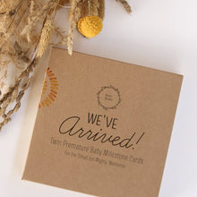 Load image into Gallery viewer, 'We've Arrived' (Twin) Eucalyptus Premature Baby Milestone Cards - The Tubie Movement