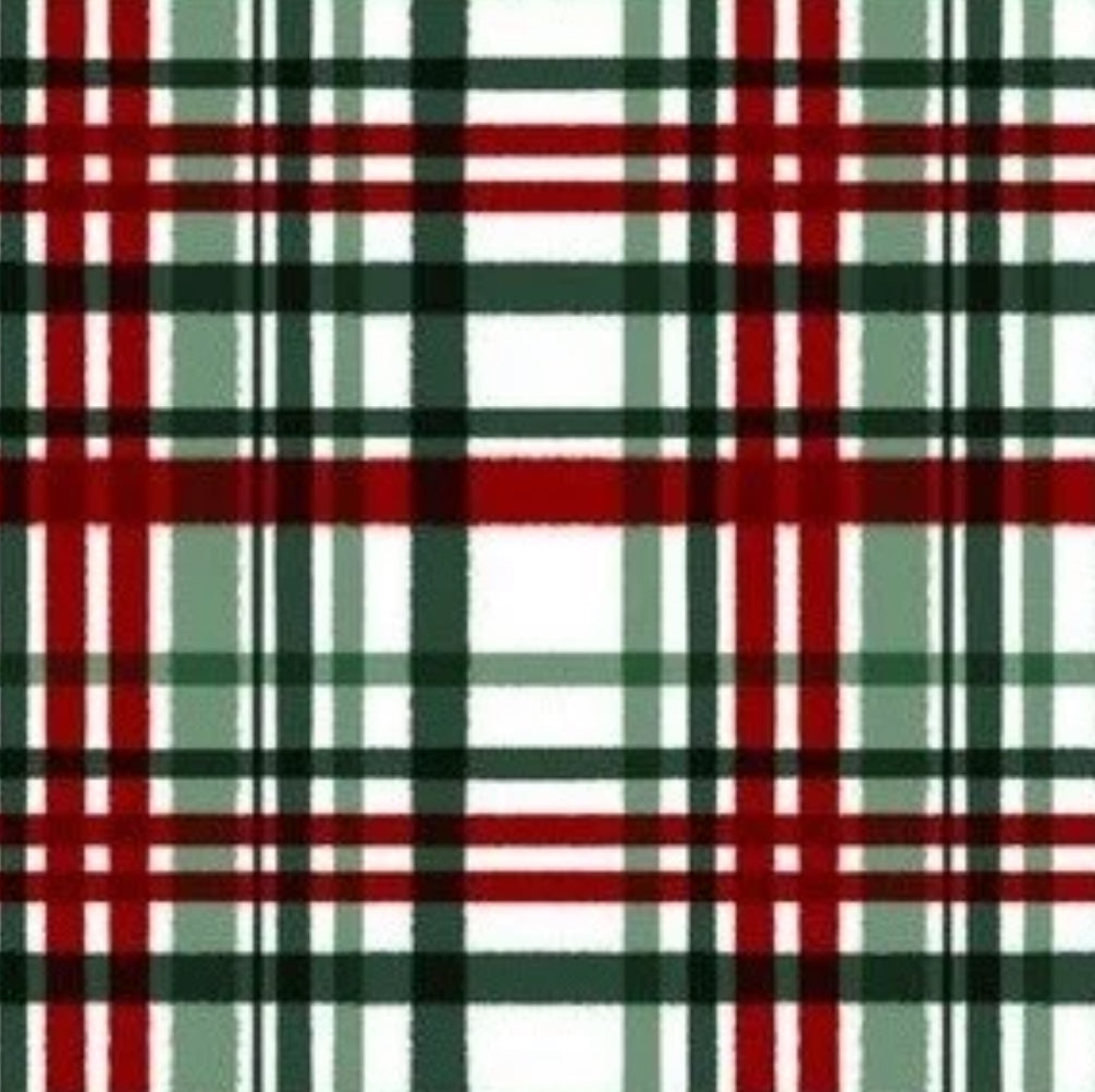 Warm Green and Red Plaid